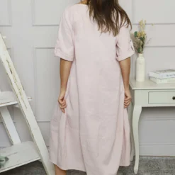 Penelope Pocket Linen Dress Pink 9 Penelope Pocket Linen Dress Pink -Kitandkaboodal Store IMG 1375 8cbdf33c e481 465f 96fe bd13d8ee7cdb