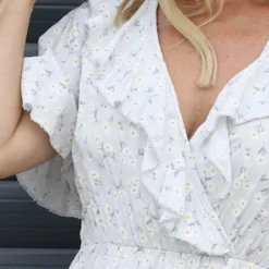 Etienne Floral Wrap Dress Grey 8 Etienne Floral Wrap Dress Grey -Kitandkaboodal Store IMG 1434 01dbf818 7240 4a52 82e0 b273ba8467dd