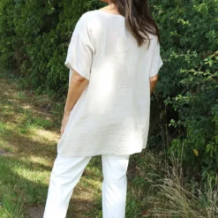 Gabriana Embroidered Cotton Top Stone -Kitandkaboodal Store IMG 1446 8ece7b8b eb34 4f89 9a52 1e292fce4650