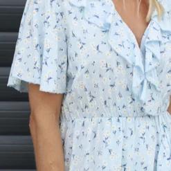 Etienne Floral Wrap Dress Light Blue -Kitandkaboodal Store IMG 1456 a080b44b 2571 4747 a88c fb6e25f8b581