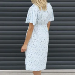 Etienne Floral Wrap Dress Light Blue -Kitandkaboodal Store IMG 1461 53d225f8 7f48 4a8e 9a8d 90e59555a3db