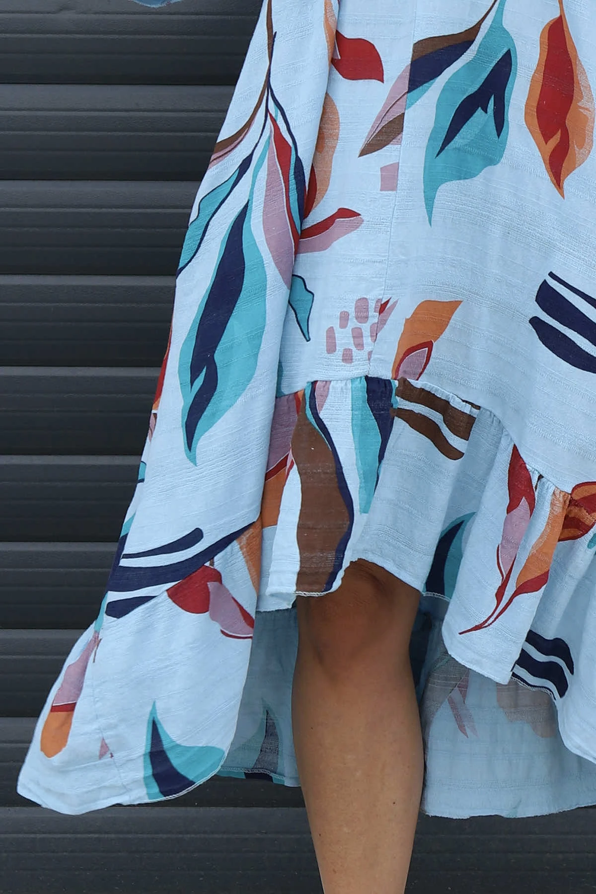 Capaci Print Cotton Dress Light Blue 5 Capaci Print Cotton Dress Light Blue - Image 3