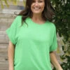 Sunniva Dipped Hem Top Green -Kitandkaboodal Store IMG 1480 f1a764b0 10e4 4031 936a d0cf075b4f99
