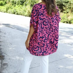 Luisette Print Top Fuchsia -Kitandkaboodal Store IMG 1490 722f2922 bfae 4225 b05d 4a2ede8f3a5e