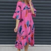 Capaci Print Cotton Dress Fuchsia -Kitandkaboodal Store IMG 1502 8033e25f 5f60 47c5 9b02 df5075e93aa3