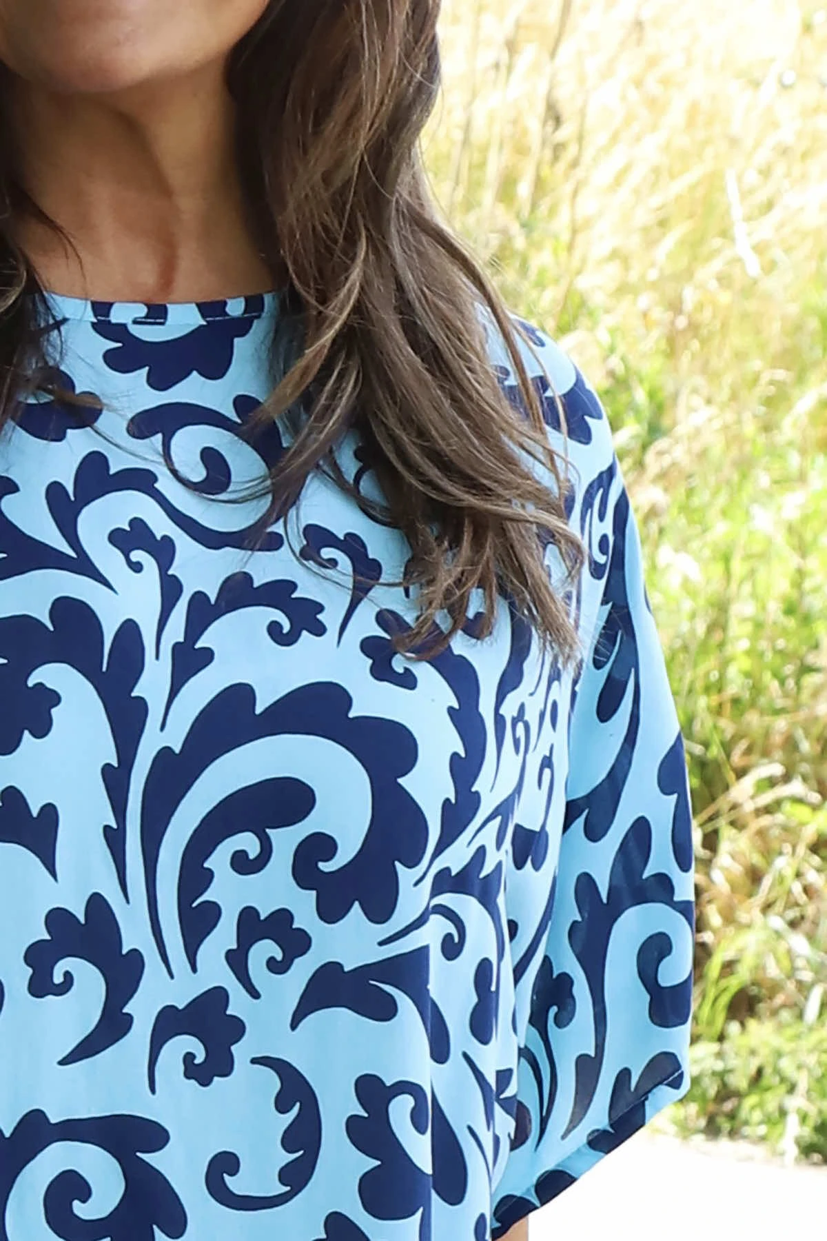 Luisette Print Top Light Blue 5 Luisette Print Top Light Blue - Image 3