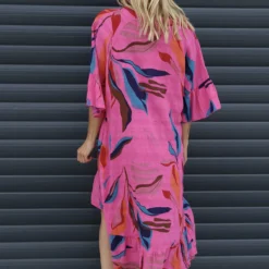 Capaci Print Cotton Dress Fuchsia 9 Capaci Print Cotton Dress Fuchsia -Kitandkaboodal Store IMG 1504 8d9333cc bb70 44cf ab0e 24384595bd36