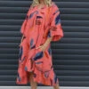 Capaci Print Cotton Dress Coral 2 Capaci Print Cotton Dress Coral -Kitandkaboodal Store IMG 1506 293100e7 b3ed 486d 8380 795601f8f137