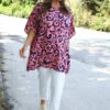 Luisette Print Top Coral