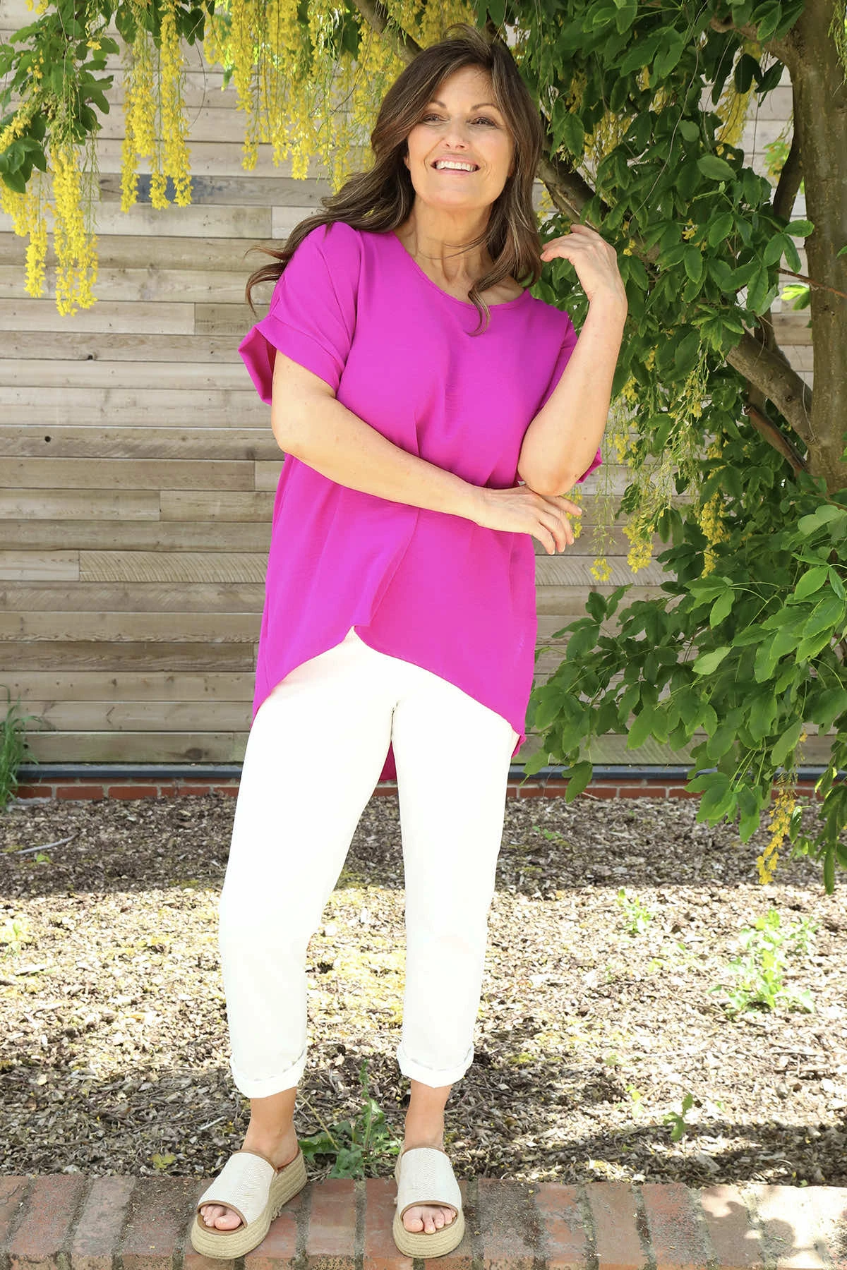 Sunniva Dipped Hem Top Purple 3 Sunniva Dipped Hem Top Purple