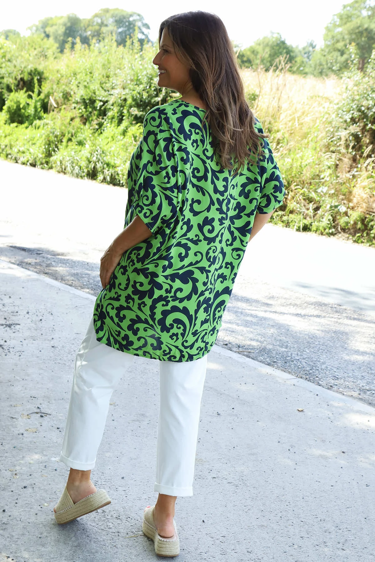 Luisette Print Top Green 6 Luisette Print Top Green - Image 4