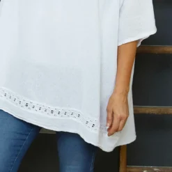 Ophira Smock Cotton Top White 8 Ophira Smock Cotton Top White -Kitandkaboodal Store IMG 1539 55a07ead f514 45ac 97af daaa3ec6f229