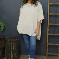 Ophira Smock Cotton Top Stone 7 Ophira Smock Cotton Top Stone -Kitandkaboodal Store IMG 1544 55c8b06e 34c7 4088 afe4 ddcc37861fb9