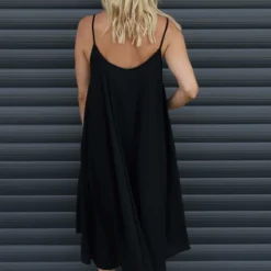 Khrysta Strap Cotton Dress Black -Kitandkaboodal Store IMG 1575 70fe76ec 0f5d 4df5 a60d 2d751233d891