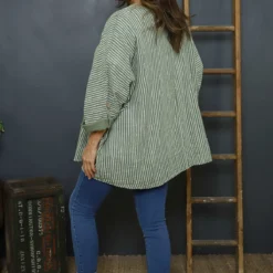 Carlota Stripe Linen Jacket Khaki 9 Carlota Stripe Linen Jacket Khaki -Kitandkaboodal Store IMG 1576 132cc720 a229 470c aa53 4fc9fe129d42