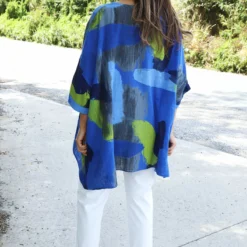 Angela Print Pocket Cotton Top Cobalt -Kitandkaboodal Store IMG 1588 f0b70c93 e8be 4302 9db1 bcaf9e68f023