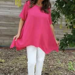 Loreleigh Dipped Side Top Fuchsia 7 Loreleigh Dipped Side Top Fuchsia -Kitandkaboodal Store IMG 1606 9d4a5eea 067c 41f5 bd45 74084ce79ebe