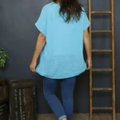 Rowan Lace Detail Cotton Top Aqua -Kitandkaboodal Store IMG 1655 3e19594b 88f8 48c5 a850 a9349159fe39