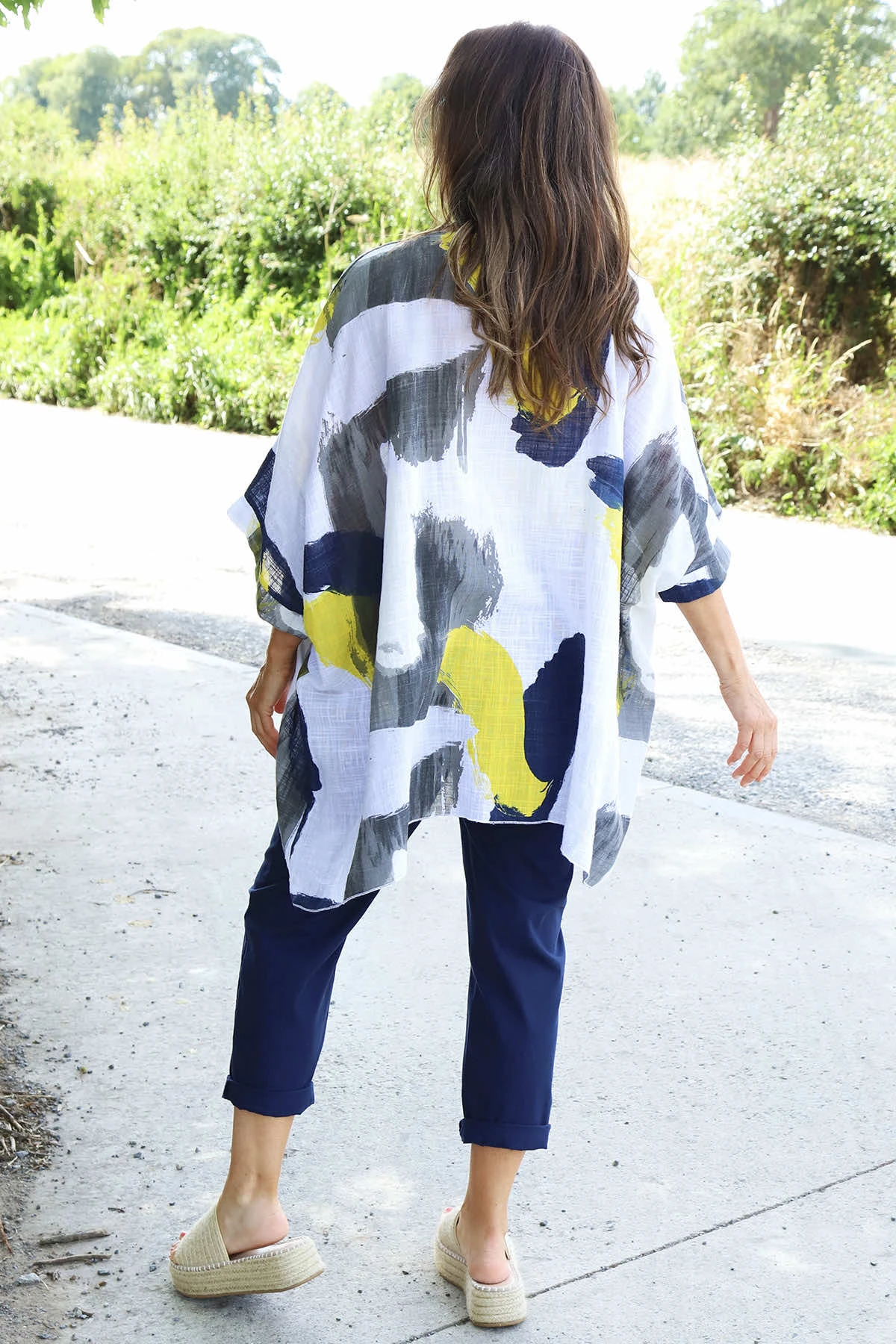 Angela Print Pocket Cotton Top White 6 Angela Print Pocket Cotton Top White - Image 4