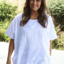 Gabriana Embroidered Cotton Top White 8 Gabriana Embroidered Cotton Top White -Kitandkaboodal Store IMG 1713 61f1bb45 5acf 49e8 981c b19b2002e403