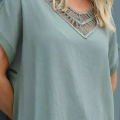 Letitia V-Neck Cotton Tunic Khaki -Kitandkaboodal Store IMG 1743 c56e13eb 90e4 47cb 9268 4a9f48c68e8a