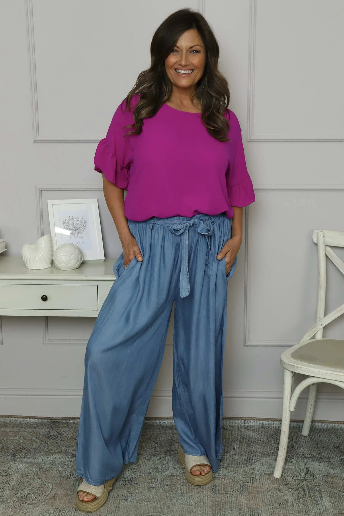 Astoria Wide Leg Trousers Mid Denim 3 Astoria Wide Leg Trousers Mid Denim