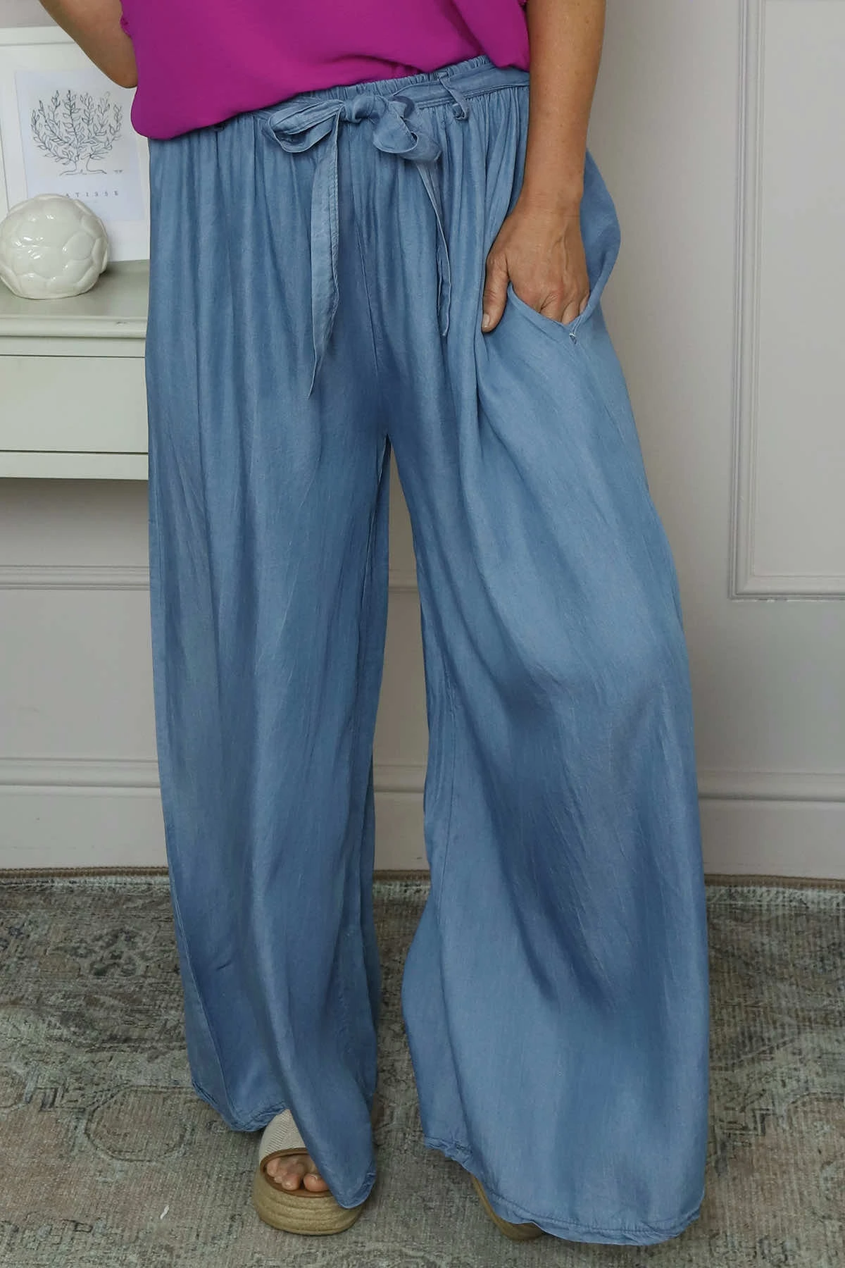 Astoria Wide Leg Trousers Mid Denim 4 Astoria Wide Leg Trousers Mid Denim - Image 2