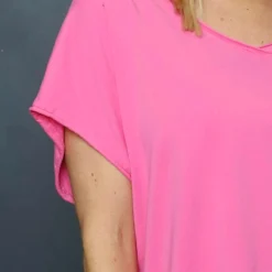 Tova V-Neck Cotton Top Fuchsia 7 Tova V-Neck Cotton Top Fuchsia -Kitandkaboodal Store IMG 1764 afacdad9 19bd 4b28 9456 88c4d8d679a6