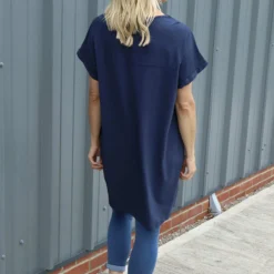 Letitia V-Neck Cotton Tunic Navy 9 Letitia V-Neck Cotton Tunic Navy -Kitandkaboodal Store IMG 1776 8db2e0b2 48dd 4c22 a18d 0692dcd38fe1