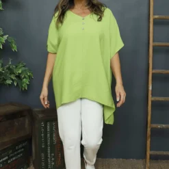 Lotus Button Top Green