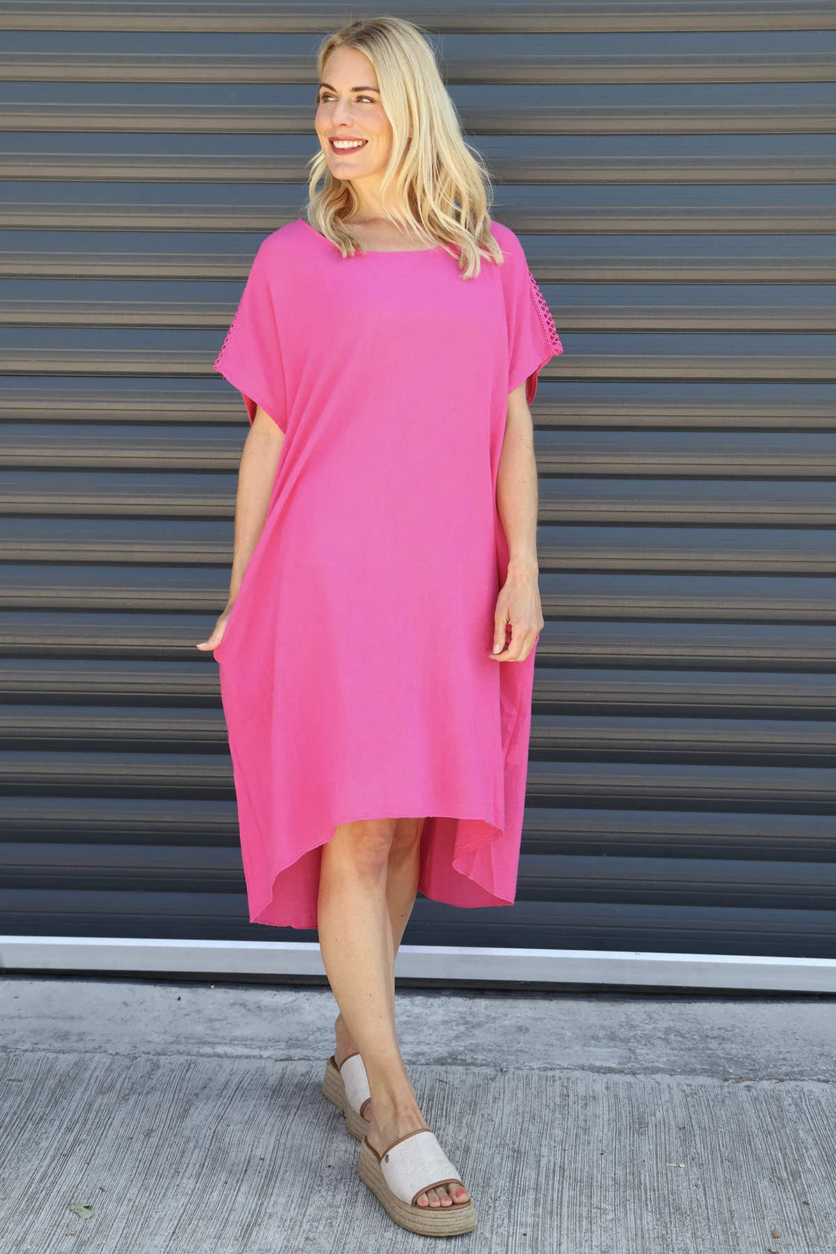 Armina Cotton Tunic Fuchsia 4 Armina Cotton Tunic Fuchsia - Image 2