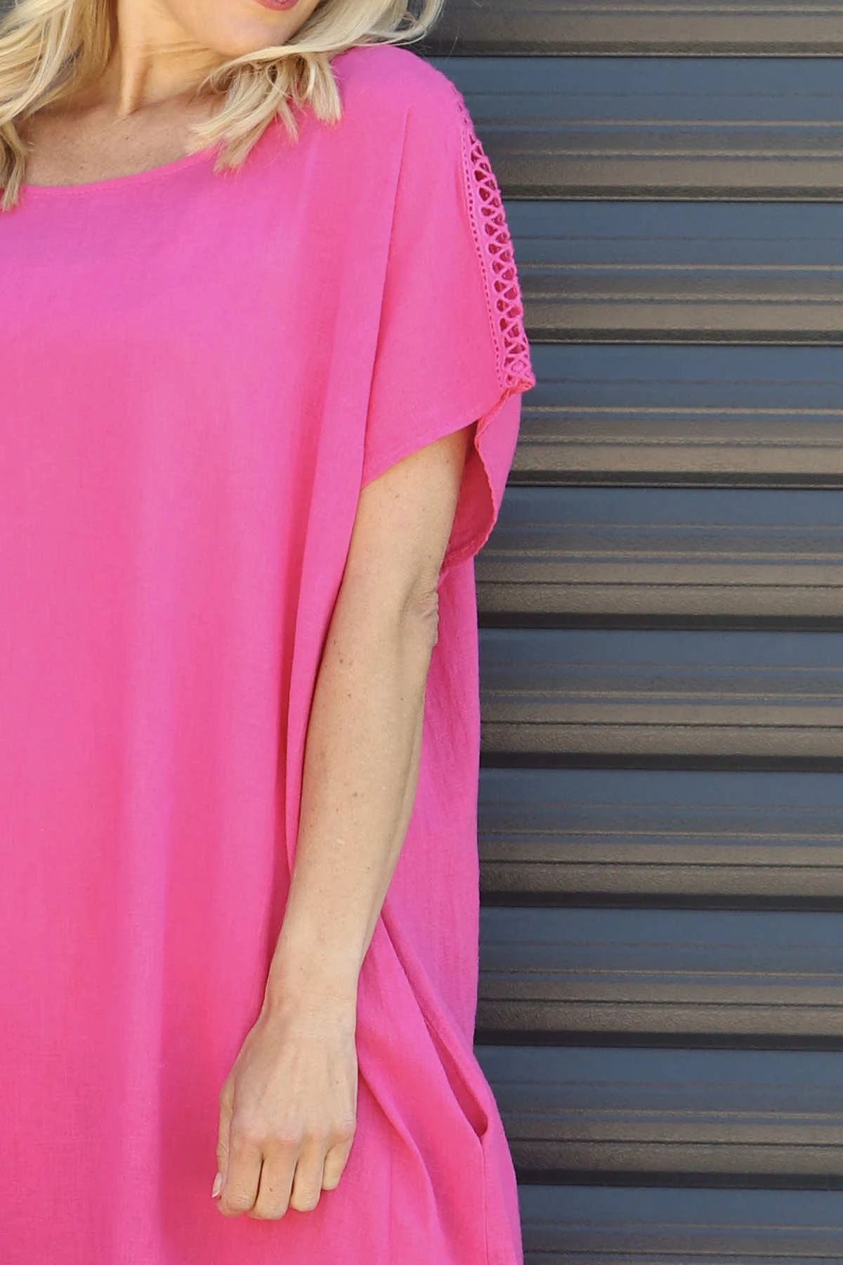 Armina Cotton Tunic Fuchsia 5 Armina Cotton Tunic Fuchsia - Image 3