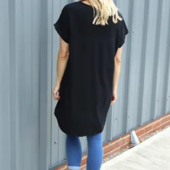 Letitia V-Neck Cotton Tunic Black 9 Letitia V-Neck Cotton Tunic Black -Kitandkaboodal Store IMG 1794 56f991ed 987a 4551 a4b4 0174fdedb501