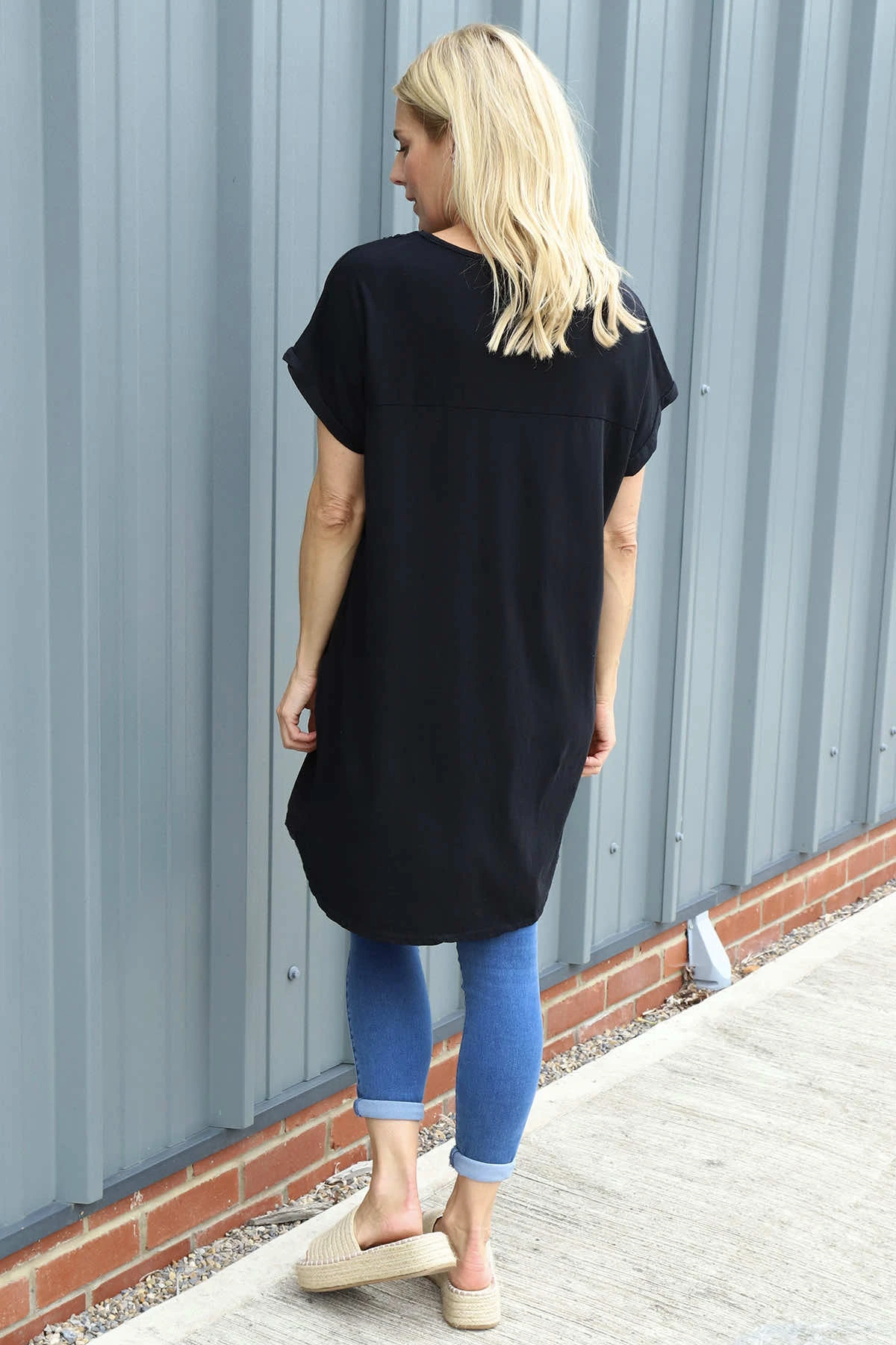 Letitia V-Neck Cotton Tunic Black 6 Letitia V-Neck Cotton Tunic Black - Image 4