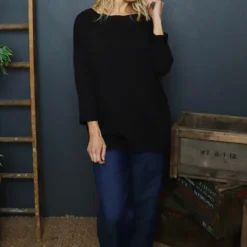 Rowena Cotton Top Black