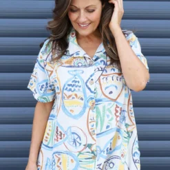 Naida Print Button Tunic Stone 8 Naida Print Button Tunic Stone -Kitandkaboodal Store IMG 1825 118d4620 5209 4fd2 b4b7 f48974acecc5