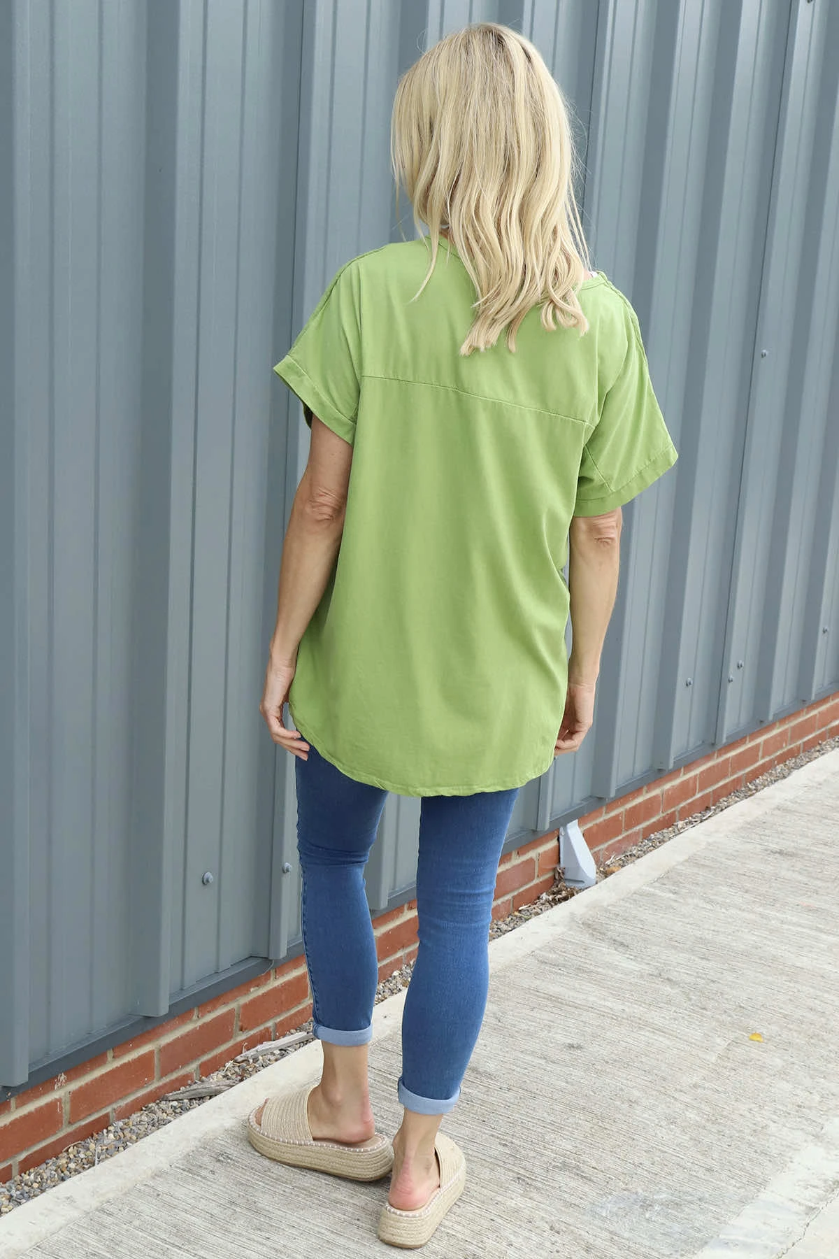 Jana Crochet Detail Cotton Top Olive 6 Jana Crochet Detail Cotton Top Olive - Image 4