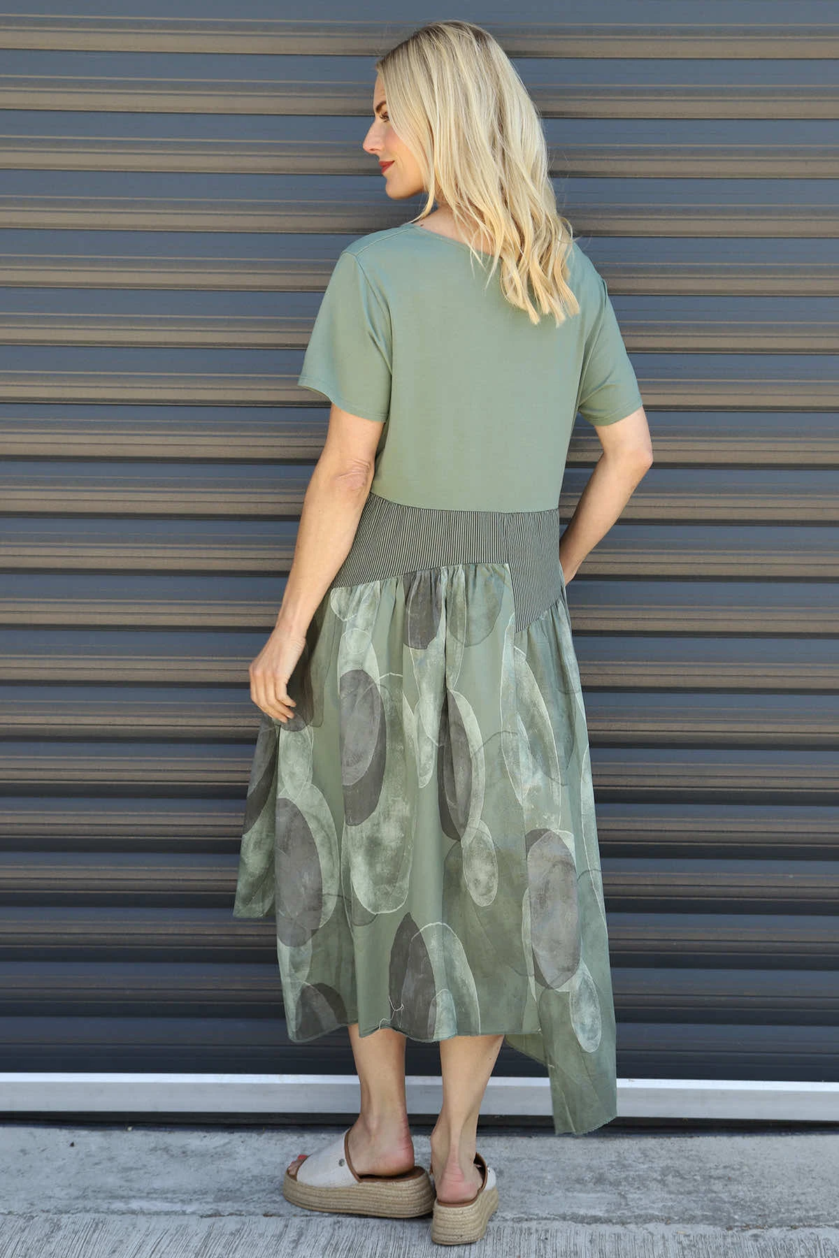 Hepworth Pebble Cotton Dress Khaki 6 Hepworth Pebble Cotton Dress Khaki - Image 4