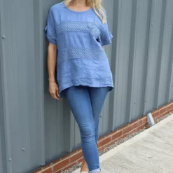 Jana Crochet Detail Cotton Top Blue 7 Jana Crochet Detail Cotton Top Blue -Kitandkaboodal Store IMG 1857 a810f2df 205e 49d1 9584 0c4413ba5f50