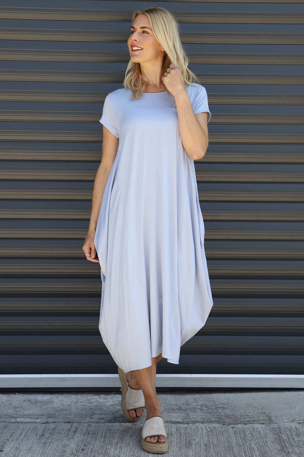 Sariah Short Sleeve Dress Light Blue 4 Sariah Short Sleeve Dress Light Blue - Image 2