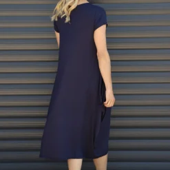 Sariah Short Sleeve Dress Navy -Kitandkaboodal Store IMG 1885 044c8b45 4105 4f6d a5a2 22b7d0d35575