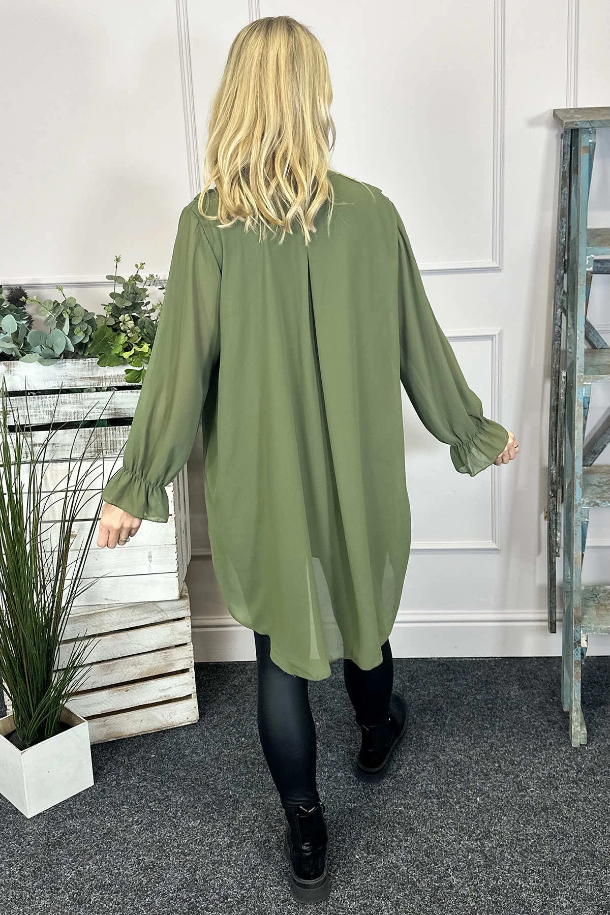 Dorota Shirt Tunic Khaki 6 Dorota Shirt Tunic Khaki - Image 4