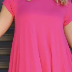 Sariah Short Sleeve Dress Fuchsia 8 Sariah Short Sleeve Dress Fuchsia -Kitandkaboodal Store IMG 1923 d7d562fe 6976 4993 8721 ec712ff5b1be