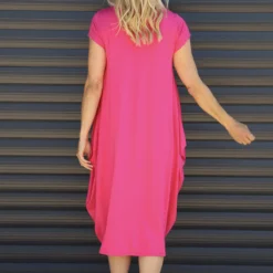 Sariah Short Sleeve Dress Fuchsia 9 Sariah Short Sleeve Dress Fuchsia -Kitandkaboodal Store IMG 1924 eb14e7b9 ed1b 45cb a970 eb313f019e0d