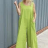 Lorina Sleeveless Linen Jumpsuit Olive 1 Lorina Sleeveless Linen Jumpsuit Olive -Kitandkaboodal Store IMG 1929 feaecc84 8eda 419c 985c 78489518d876