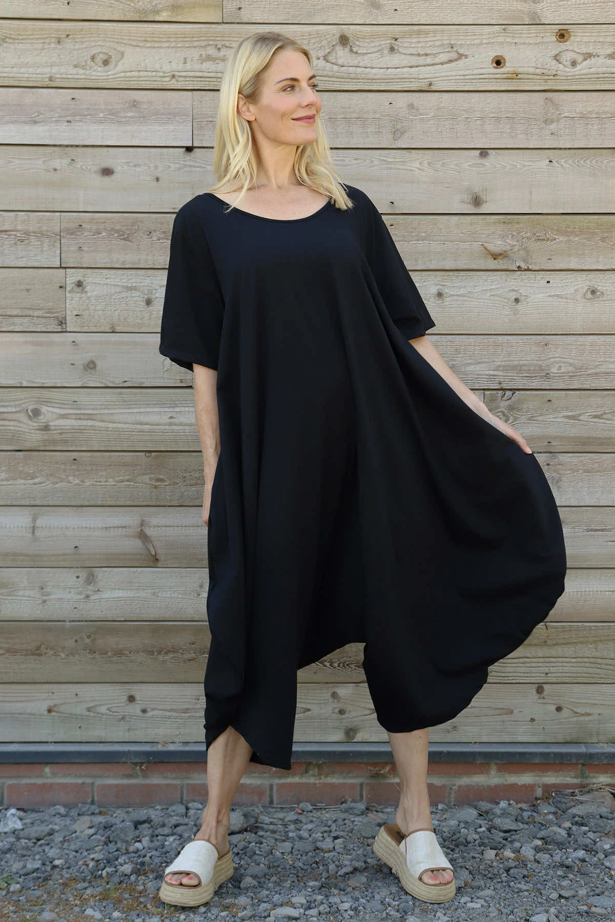 Everlee Cotton Jumpsuit Black 4 Everlee Cotton Jumpsuit Black - Image 2