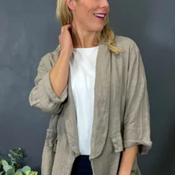Becklyn Linen Jacket Mocha