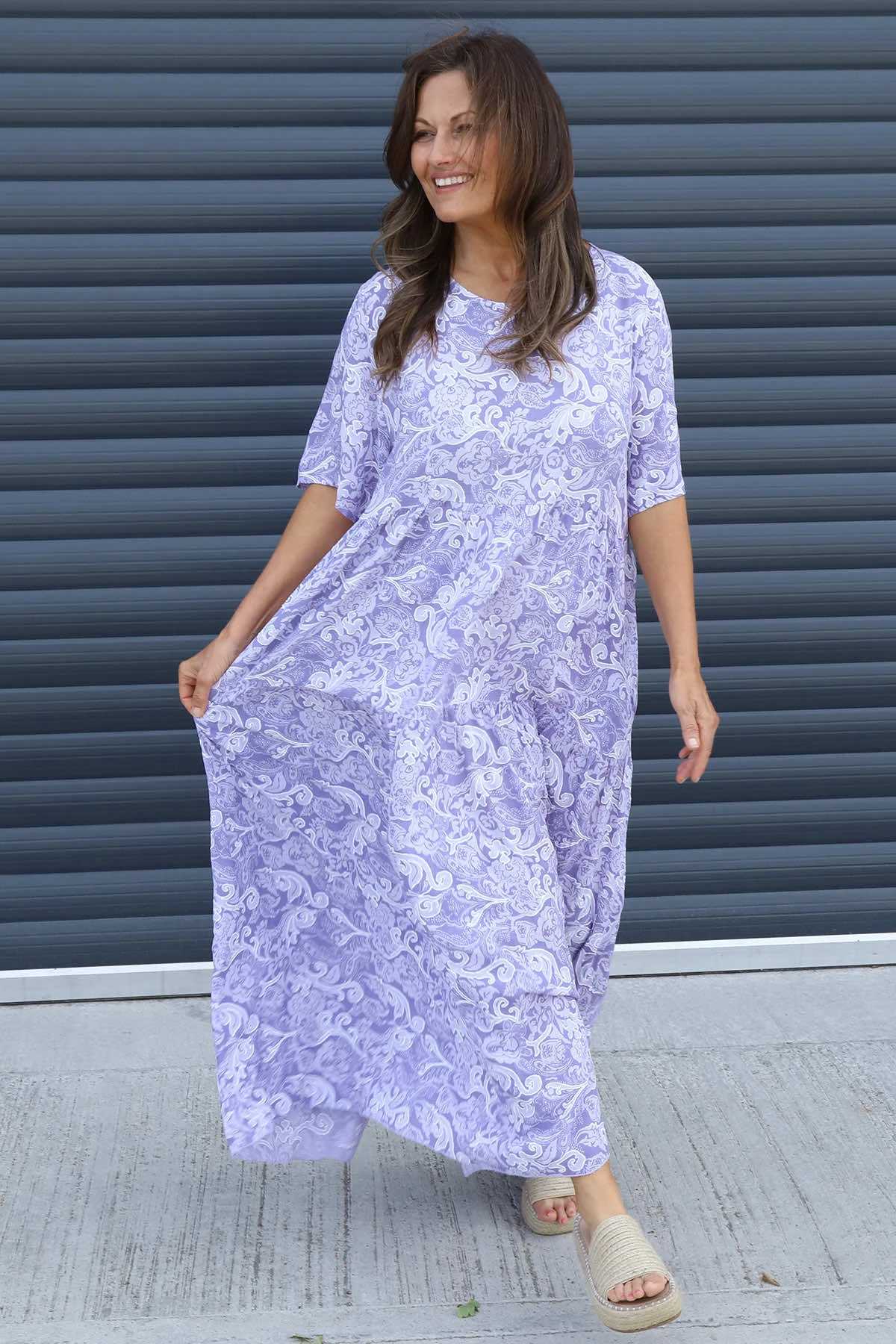 Norma Print Dress Lilac 4 Norma Print Dress Lilac - Image 2