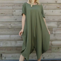 Everlee Cotton Jumpsuit Khaki