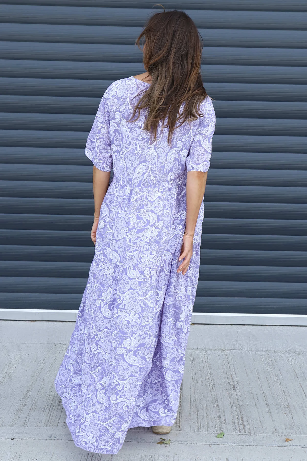 Norma Print Dress Lilac 6 Norma Print Dress Lilac - Image 4